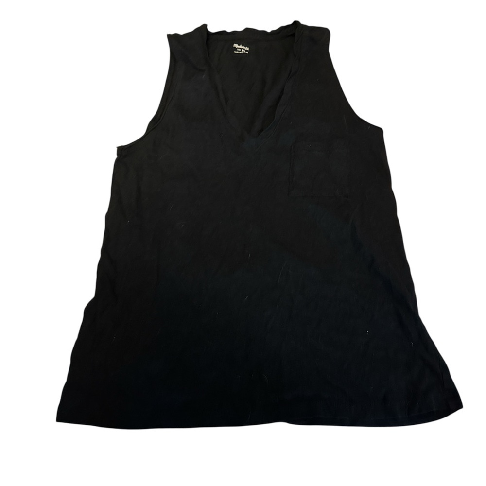 Madewell Black Sleeveless vneck Tank Top